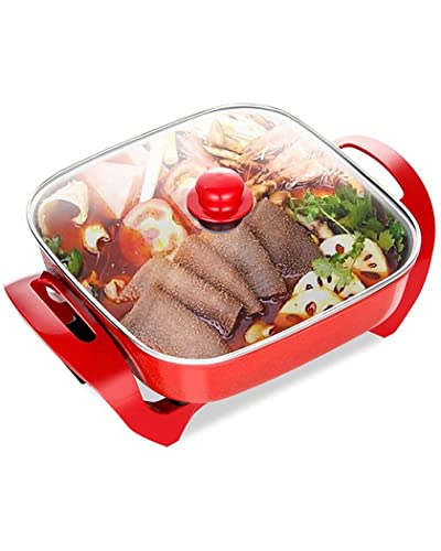 Panela quente elétrica multifuncional 1360 W frigideira antiaderente e grelha 6 L para macarrão inst