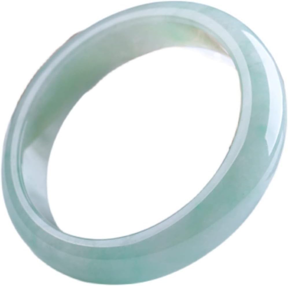 Bracelet de jade naturel vert clair avec fleur flottante artisanale