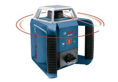 BOSCH Self-Leveling Rotary Laser with Laser Receiver GRL 400 H, Blue (GRL400H)