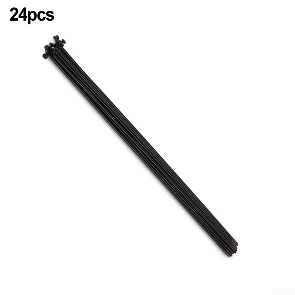 24Pcs Stainless Steel Spokes And Nipples, 79-230mm Bike Spokes For MTB Wheel Spokes, Ebike, Downhill, Trekking, City Bikes(13g black 230mm)