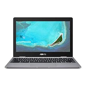 ASUS Chromebook C223 Laptop Chromebook HD de 11.6 pulgadas, procesador Intel Dual-Core Celeron N3350 (hasta 2.4 GHz), 4 GB de RAM, 32 GB de almacenamiento eMMC, diseño premium, gris, C223NA-DH02