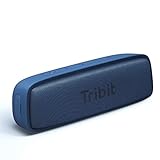 Bluetooth Speakers, Tribit XSound Surf Bluetooth Speaker with 12W Superior Sound, Bluetooth 5, IPX7 Waterproof, Wireless Stereo Pairing, USB-C, 100ft Wireless Range Perfect for Home, Outdoor,Blue