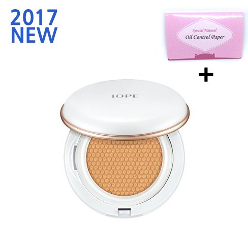2017 NEW IOPE AIR CUSHION Intense Cover No.21 Vanilla 0.53oz(15g)+Refill 0.53oz(15g)