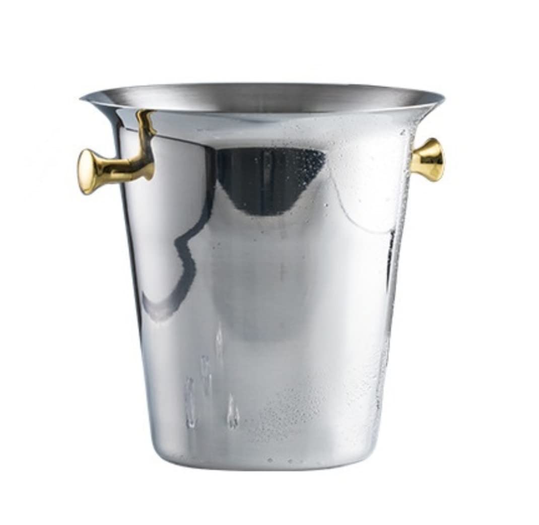 Seau a Glace Seau Champagne Seau À Champagne Seau À Glace en Acier Inoxydable Seau À Glace À Vin Épaissi Seau À Glace Créatif Rafraîchisseur de Bouteille Vin (Color : D, Size : 5L)