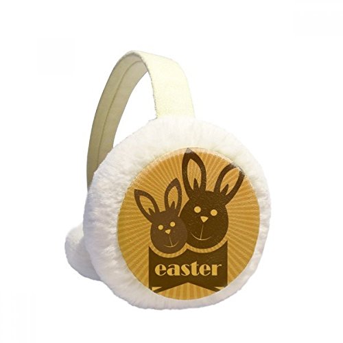 Orejeras de conejo de Pascua calentadores de oído de felpa plegables