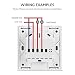 TECKIN Interruptores Inteligentes de pared,compatibles con Alexa,Google Home, Interruptores WiFi Inteligentes con...