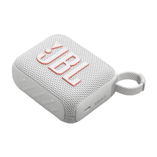JBL GO 4, Enceinte Bluetooth ultra-portable, son JBL Pro, basses percutantes, 7 heures d'autonomie, fonction Playtime Boost, résistante à l'eau et à la poussière IP67, gris