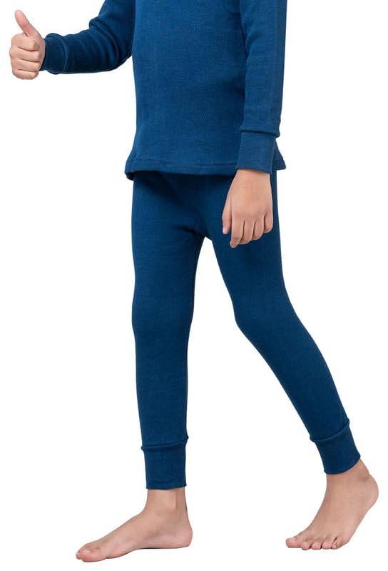 Boys Blended Cotton Thermal Trouser (I/E) Full Pant Inner Bottom Winter Wear for Kids and Baby (Pack of 1) (6 Mon to 9 Mon) (BL) Blue - Image 4 thumbnail