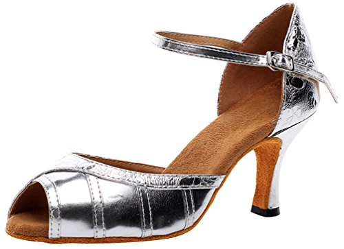 Chaussures de danse latine femme style salsa et bachata avec talon stable