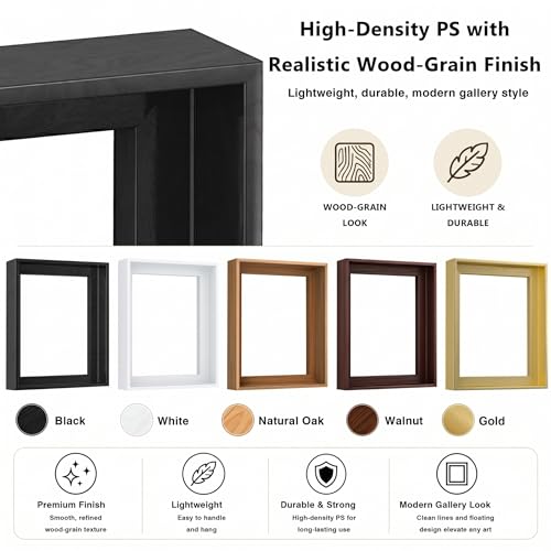 Image of Canvas Floater Frame for Finished Canvas Art, 1.25 inch Deep Floating Shadow Gap Design, Floating Frame for Canvas Art, Modern Gallery Style Wall Decor, Hardware Included (Champagne Gold,18x24)