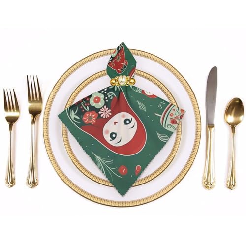 Servilletas de tela estampadas para mesa, 2 unidades miniatura 3