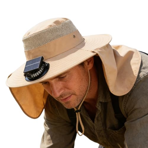 Chapeau à ventilateur solaire anti coup de chaleur été