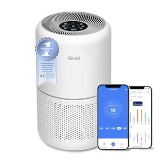 LEVOIT Purificateur d'Air HEPA Intelligent contre Allergie Pollen & Graminée, Purifier jusqu'à 50㎡, Surveille La Qualité de l'Air, Contrôle par App Alexa, 22dB Silencieux, Core 300S