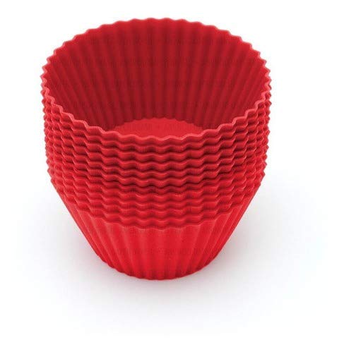 Kit 12 Formas Silicone Mini Cupcake Bolo Muffin Assadeira