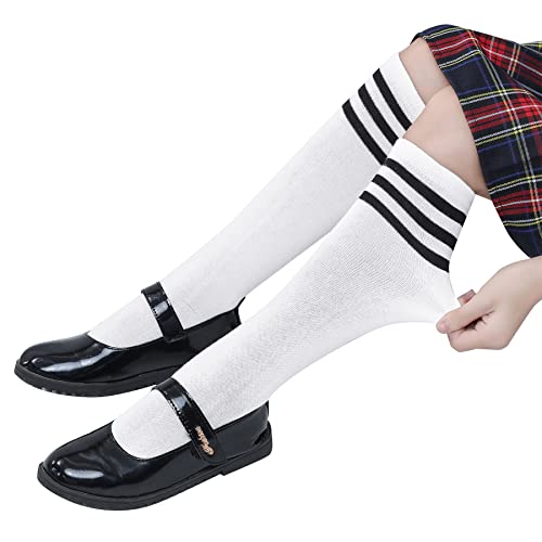 Zando Youth Baseball Socks Boys Toddler Black Soccer Socks Knee High Sport Socks Girls Long Black Cotton Socks Kids Tube Socks School Uniform Stockings For Boys Girls 1 Pack White Black 6-9 Years … #TOP1