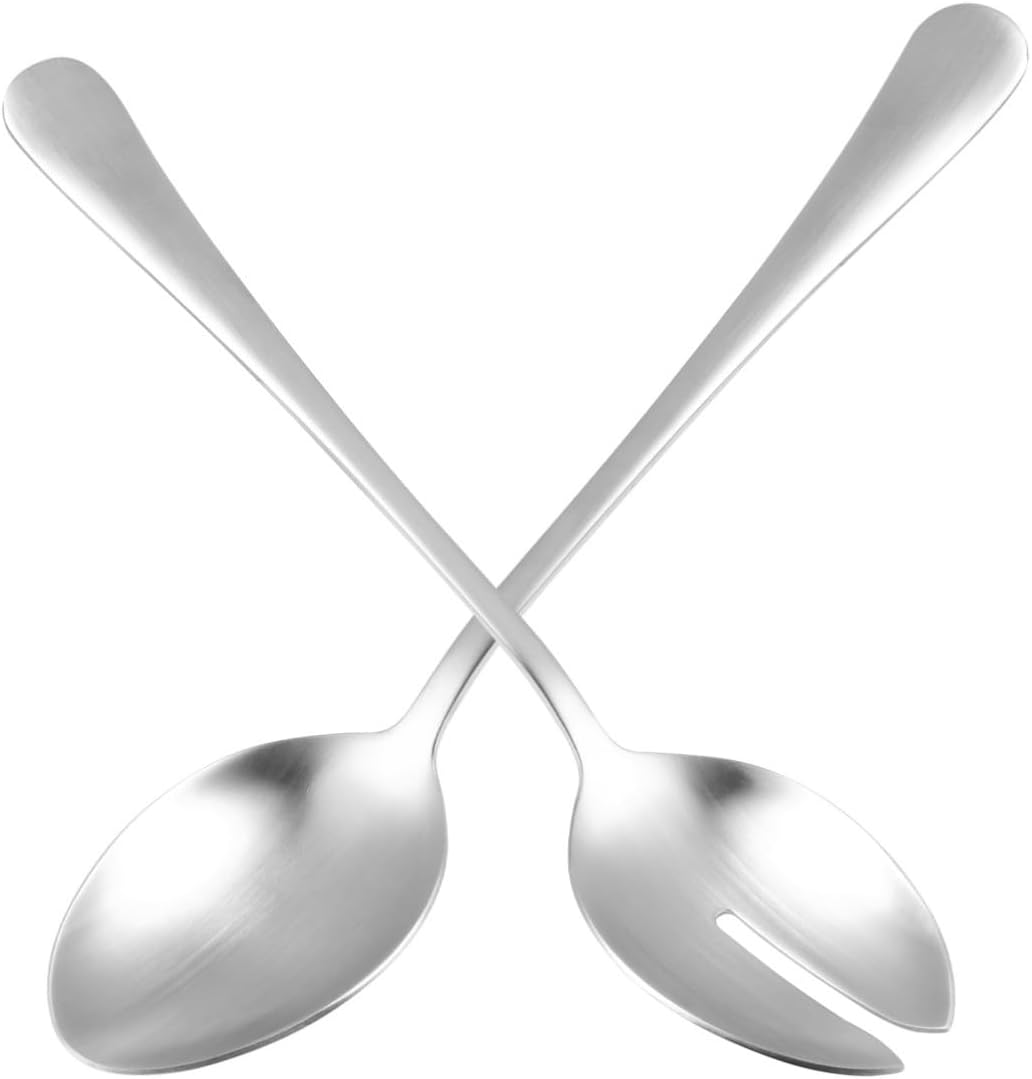 Stainless Steel Salad Server Set, 2 Piece Fork Spoon Tableware