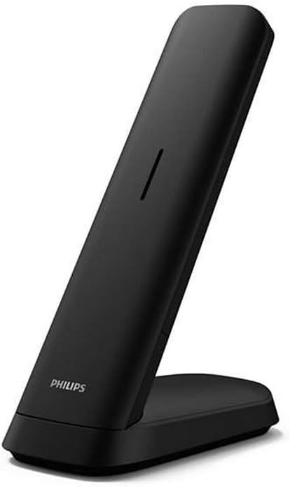 Philips M4701B/12 – DECT Cordless Fixed Phone, 4.6 cm Display, LCD Display, Backlight, Agenda 50 Numbers, Hands-Free, Programmable Keys, HQ-Sound – Black (Compatible: ES, per)