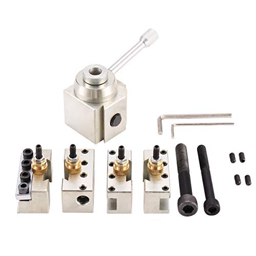 Quick Change Lathe Holder, Steel Mini Lathe Tool Post and Holders Multifid Tool Holder