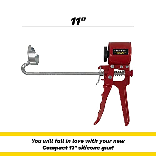 Compact 11” Caulking Gun - Anti Drip Extreme-Duty Caulking Gun - New And Innovative Design - Lightweight Metal Frame #TOP1