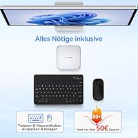 Blackview Mini PC MP50 mit Tastatur und Maus, AMD Ryzen 5, Radeon Vega 8 Grafik, 16GB RAM 512GB SSD Win 11 Pro, 4K Dual-Display, Ultra-leiser Kompakter Desktop PC für Office Home, 3 Jahre Garantie – Ansicht 2