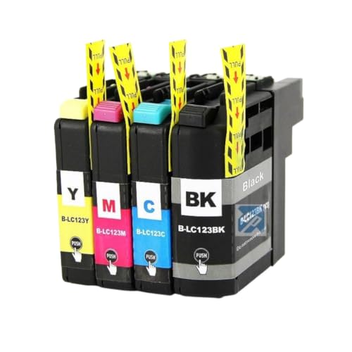 Cartouche d'encre LC123 avec puce pour des impressions nettes sur DCP-J4410DW et J4510DW