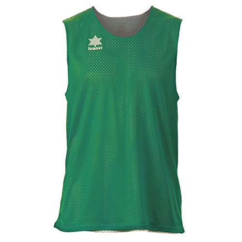 Luanvi Triple Camiseta Reversible Deportiva, Hombre, Verde/Blanco, 4XS