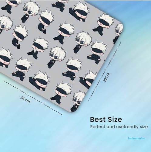 Image of Cute Mouse Pad - Printed Mousepad with Anti-Slip Rubber Base & Smooth Mouse Control for Laptop, Gaming, Notepad, Desktops (Walking Gojo)