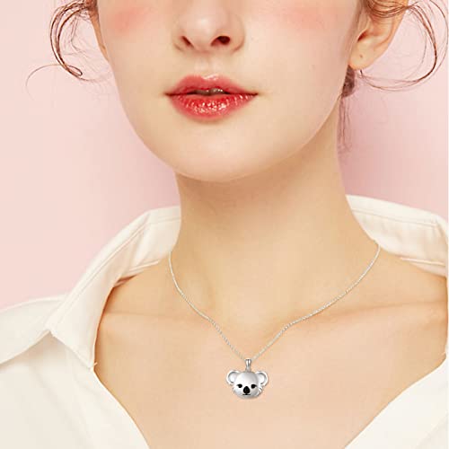 Conbo Locket Necklace That Holds Pictures Sterling Silver Koala Bear Photo Locket Necklace For Women Girls #TOP2