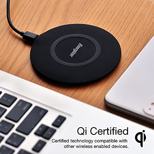 Image of Energizer WCP-105 15W Wireless Charging Pad with Non-Slip Design, Fast Charge for Qi-Compatible Devices, 7.5W for iPhone, 10W for Android, 15W for Huawei, Samsung, LG & More