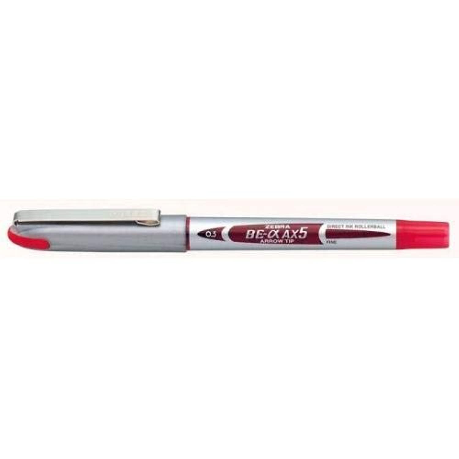 Zebra BE-DX5 Direct Ink Roller Ball Pen (0.5mm, Red)