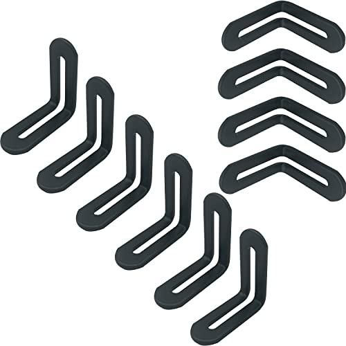 Conector angular ajustable Escuadras de ángulo - 10 Piezas 48 x 48 x 2,9 mm Soporte de Esquina 90 Grados Soporte de Angulo de Acero Inoxidable en Forma de L para muebles,mesa, silla, armarios(Negro)
