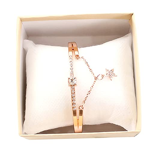 Timetided Reloj de Pulsera Informal con Cielo Estrellado ROM�ntico para Mujer, Pulsera de Cuero con Diamantes de Imitaci�n, Reloj Simple para Mujer, Vestido Gfit para Mujer