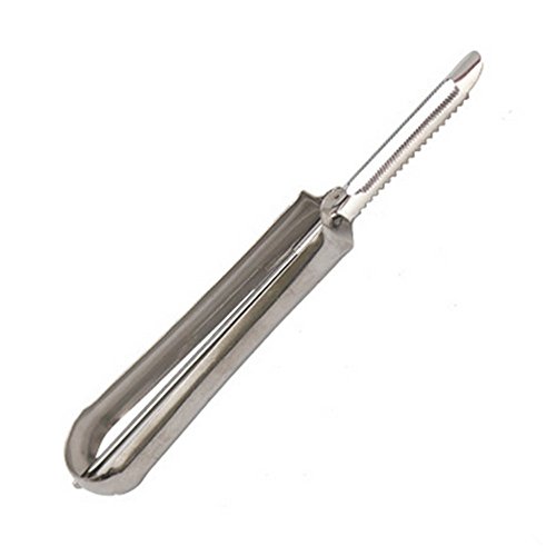 Linden Sweden Original Jonas Vegetable Peeler - Rust Resistant Silver Potato Peeler with Ergonomic Handle for Safety and Control - Dishwasher Safe and Compact for Easy Cleanup - Made In Sweden - 6.5in