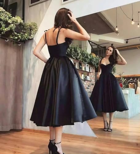 Spaghetti Straps Satin Homecoming Dresses with Pockets A Line Sweetheart Short Prom Dress Cocktail Dresses for Teens3