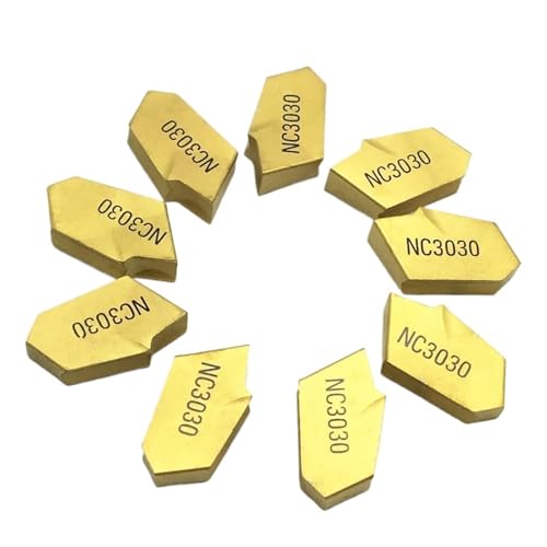 GPRTKULE 10 Uds SP200 / SP300 / SP400 / NC3030 / NC3020 / PC9030 Inserto de carburo Hoja ranurada ZQ2020 Herramienta ZQ2525 portaherramientas con Ranura Herramientas de Torno(SP200 NC3030)