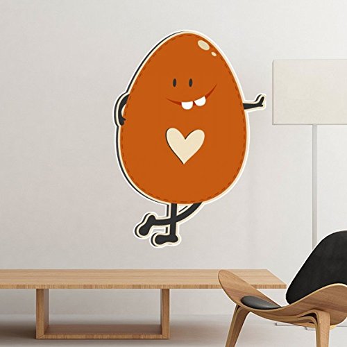 Sticker mural œuf de Pâques marron 25cm et décorations chrétiennes - 2