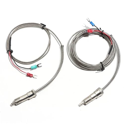 Termopar de bayoneta tipo K con cable de 2m y resorte de compresión de acero inoxidable