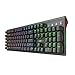immagine 2GAMEMAX KG801 Tastiera Meccanica Gaming RGB Rainbow Backlit Key Switches Blu 104 Tasti Anti-Ghosting Layout UK Tastiera Gaming Multimediale