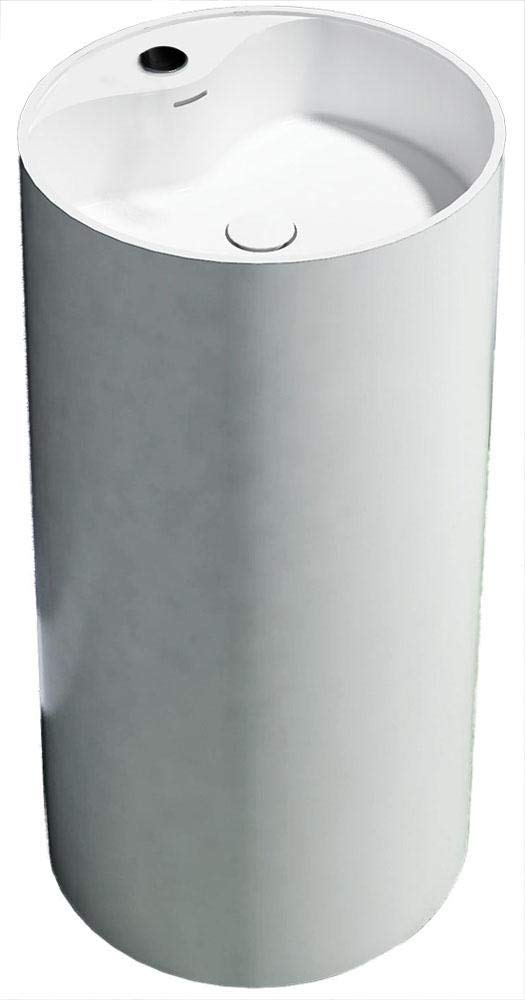 Lavabo freestanding PB2021 - Ø45 x 90cm - bianco - Solid Stone