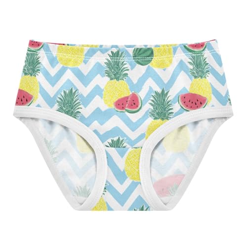 Wusikd Yellow Pineapples Girls' Underwear Cotton Watermelon Girls Briefs Soft Toddler Underwear 2T