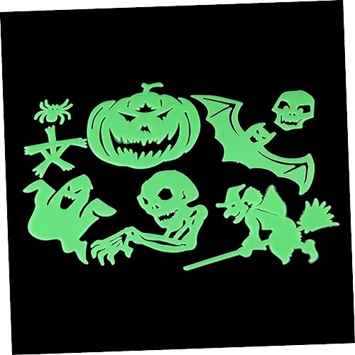 Levemolo 2 Peças Favores De Festa De Halloween Decoração De Festa Luminosa Decalque De Parede Lumino