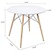 KaiMeng White Round Dining Table 32