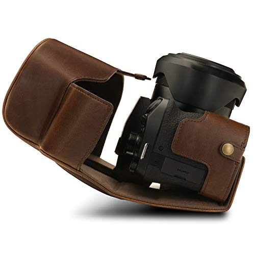 Funda de Cuero para Cámara MegaGear Compatible con Leica V-Lux 5 y Panasonic Lumix DC-FZ1000 II miniatura 4