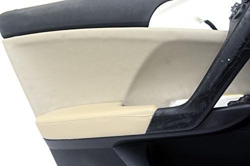 Fits 2009-2014 Acura TSX Synthetic Beige Leather Door Panel Insert Cards . (Skin Only)