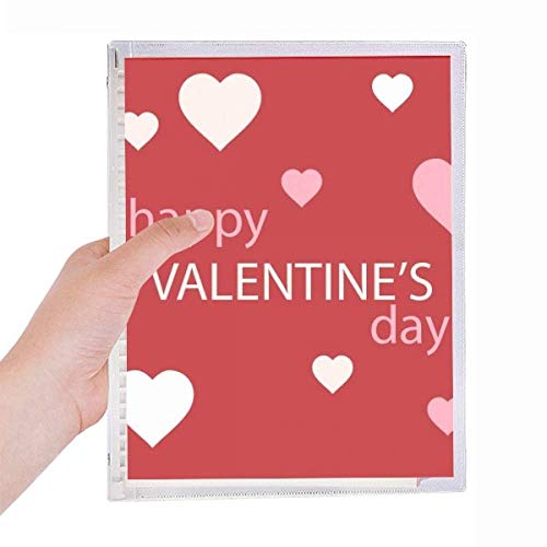 Cahier de Saint-Valentin à spirale rechargeable avec couverture rigide cœurs au design soigné