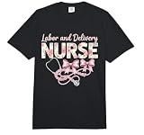 Floral Labor and Delivery Nurse Coquette Bow Stethoscope Comfort Colors Adult Heavyweight T-Shirt
