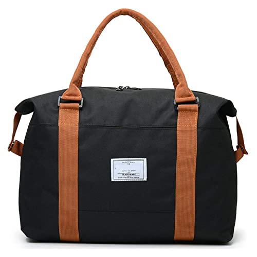 Bolsas de noche para mujer, bolsas de fin de semana, bolsas de viaje de viaje, bolsas de entrenamiento para gimnasio, bolsas deportivas para laptop de 15.6 pulgadas, negro-2 Cover