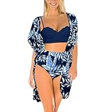 Bikini Bandeau Mujer BañAdor Talla Grande Traje de baño de Piezas con Tiras ensueño para Mujer, Nuevo Conjunto Bikini Triangular Adelgazante con BañAdor Push up Relleno (Sky Blue, XXXL)