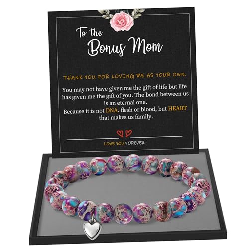 Stocking Stuffers for Teens, Christmas Gifts for Mom from Daughter Beaded Bracelets for Women Teen Girl Gifts Adjustable Charm Link Bead Birthday Graduation Gift for Her Girlfriend Sister