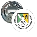 besuchen Sie uns. RUNDER FLASCHENÖFFNER. WAPPEN SÄCHSISCHE SCHWEIZ OSTERZGEBIRGE DEUTSCHEN STADT UND LANDKREISE DEUTSCHLAND